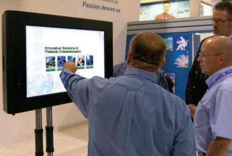 Malvern interactive application at trade show