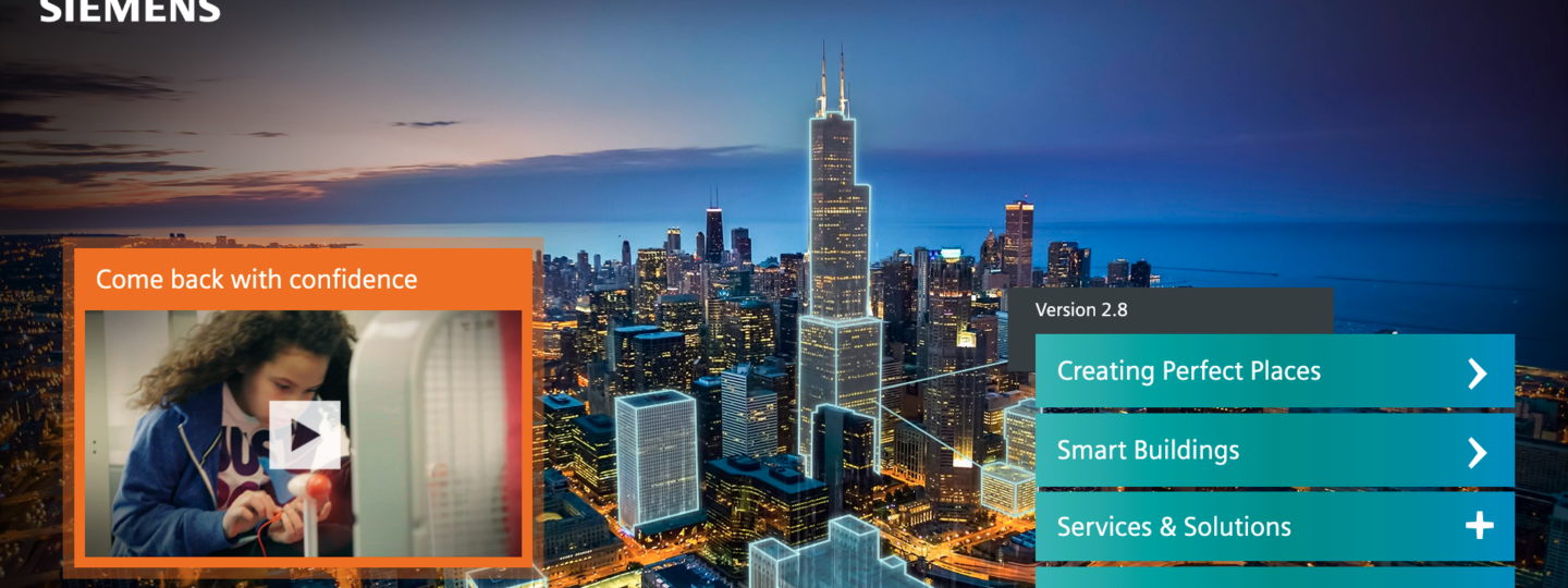 Siemens Smart Infrastructure interactive solution storytelling application