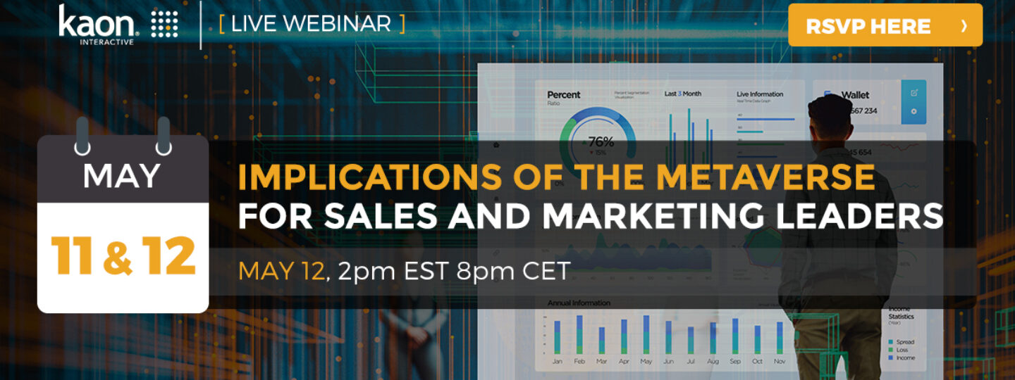 May 12th Webinar - Implications of the Metaverse for Sales and Marketing Leaders