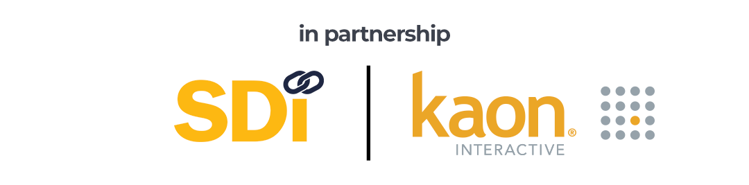 SDI and Kaon Interactive partnership logos